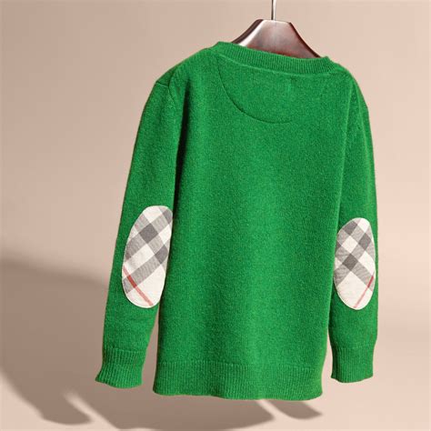 burberry check elbow patch sweater|Check Label Wool Sweater in Nutmeg .